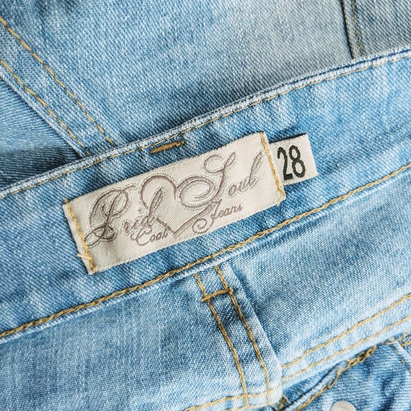 🇦🇷 Prid Soul Acid Wash Denim Shorts Made In Argentina - Picture 9 of 10